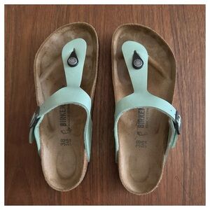 Birkenstock Women's Gizeh Thong Sandal in Mint Green